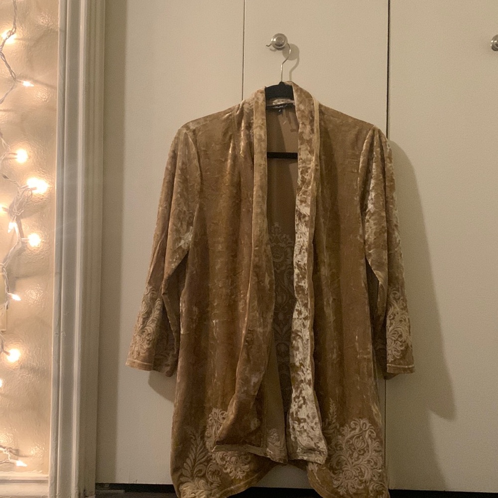 Andree by unit size small gold color cardigan